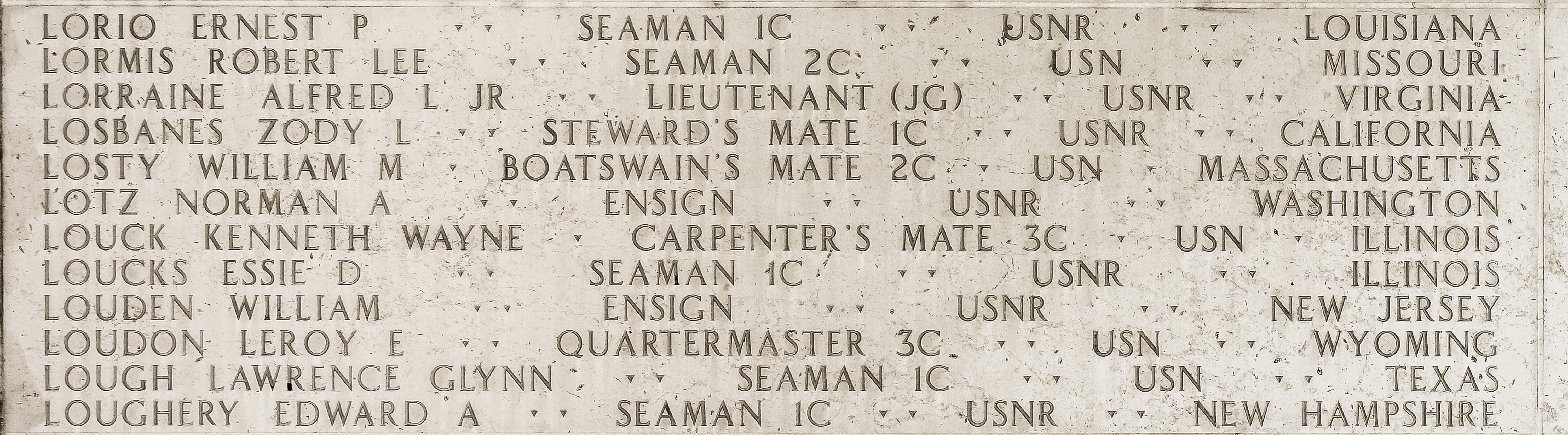 Thomas P. Loughlin, Torpedoman's Mate Second Class